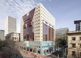 <p>One of the first major public postmodernist structures in the U.S. known for its color and classical ornamentation.</p>