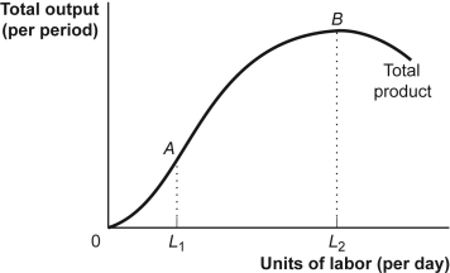 <p>The total output produced by a given amount of labor.</p>