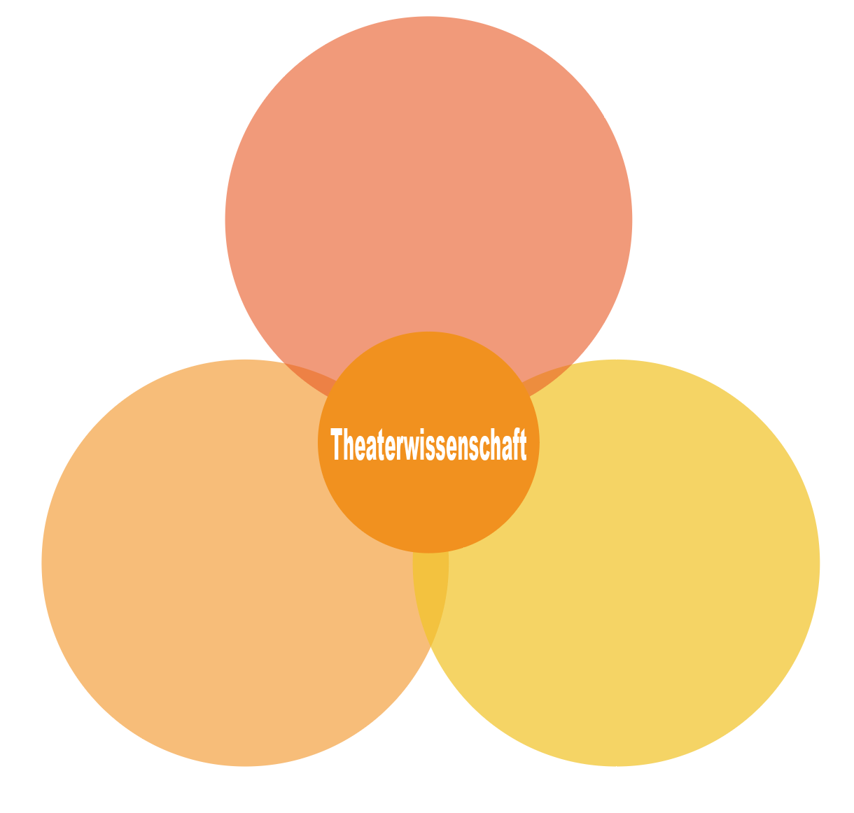 <p>Teilbereiche der Theaterwissenschaft (TW)</p>