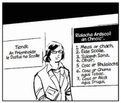 <p>Ag tús an scoilbhliana, bhí tionól ar siúl…</p>