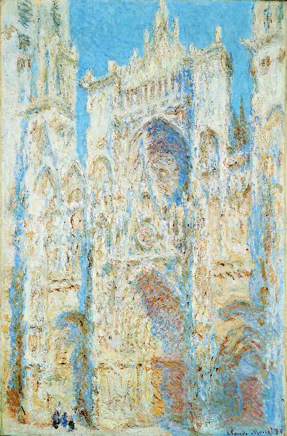 <ul><li><p>Claude Monet</p></li><li><p>Oil on canvas</p></li><li><p>West Façade, Sunlight</p></li></ul>