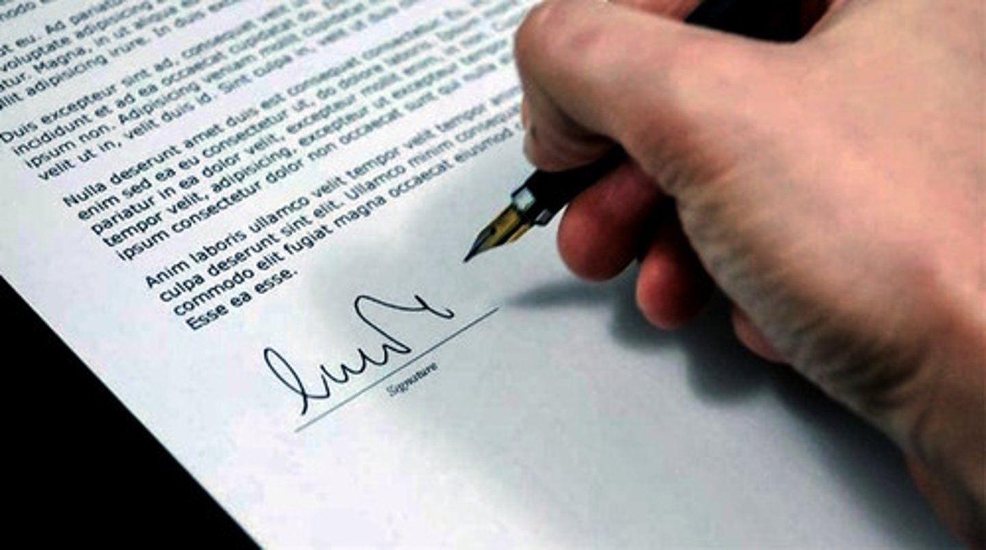 <p>to sign</p>