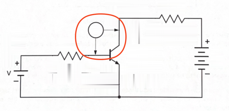 <p>Voltage drop across collector-base leads</p>