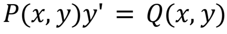 <p>If this equation is a homogenous 1st order differential equation, what must be true. </p>