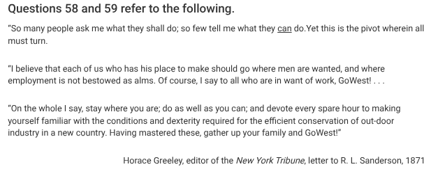 <p>The advice in the excerpt most directly reflects the influence of which of the following prevailing American ideas?</p>