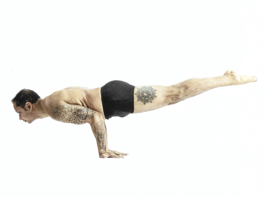 <p>Peacock Pose</p>
