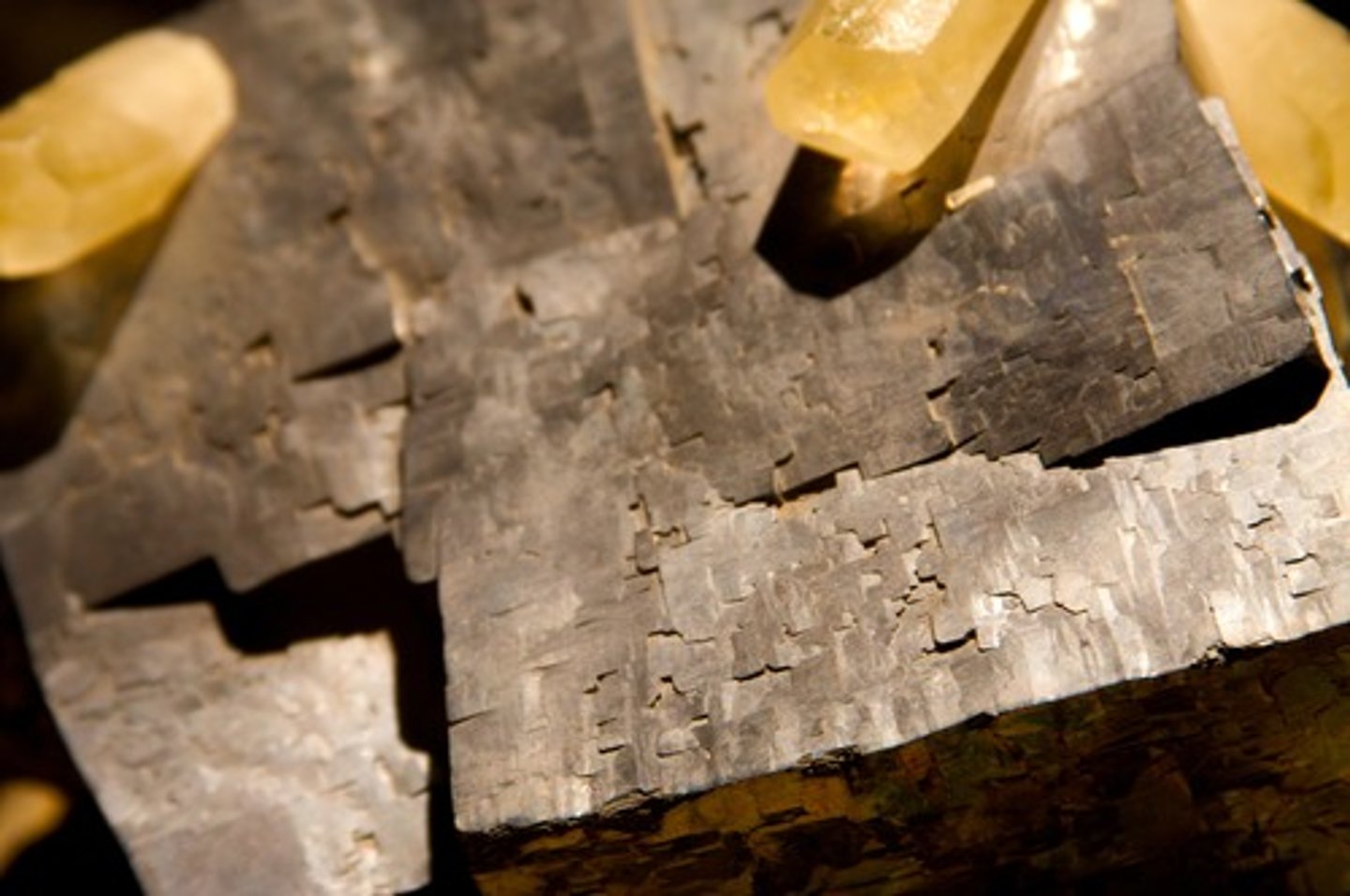 <p>Mineral</p><p>Color: gray</p><p>Streak: gray</p><p>Layers: breaks into cubes</p><p>Texture:</p><p>Shiny: metallic luster</p><p>Hardness: Moh's scale 2.5</p><p>Other: high specific gravity (feels heavy for size)</p><p>perfect cubic cleavage, most common lead ore</p><p>Used in making crystal radios</p><p>Exposure to acid causes a smell like rotten eggs!</p>