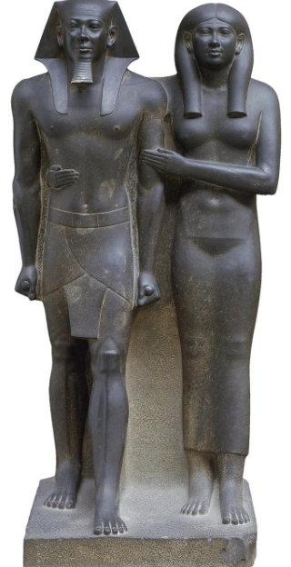 <p>King Menkaure and female figure, probably Khamerernebty II</p>