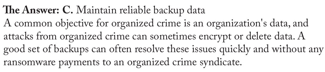 <p>Maintain reliable backup data</p>