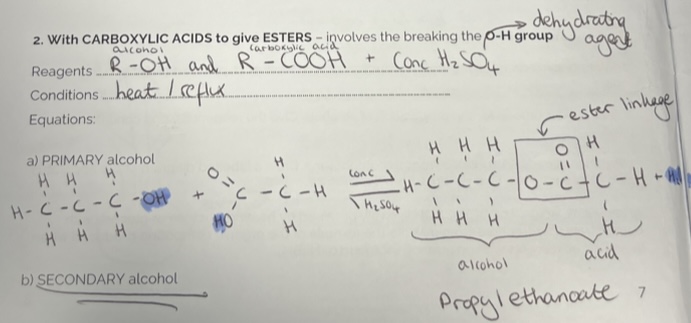 <p>Esters are sweet smelling.</p>