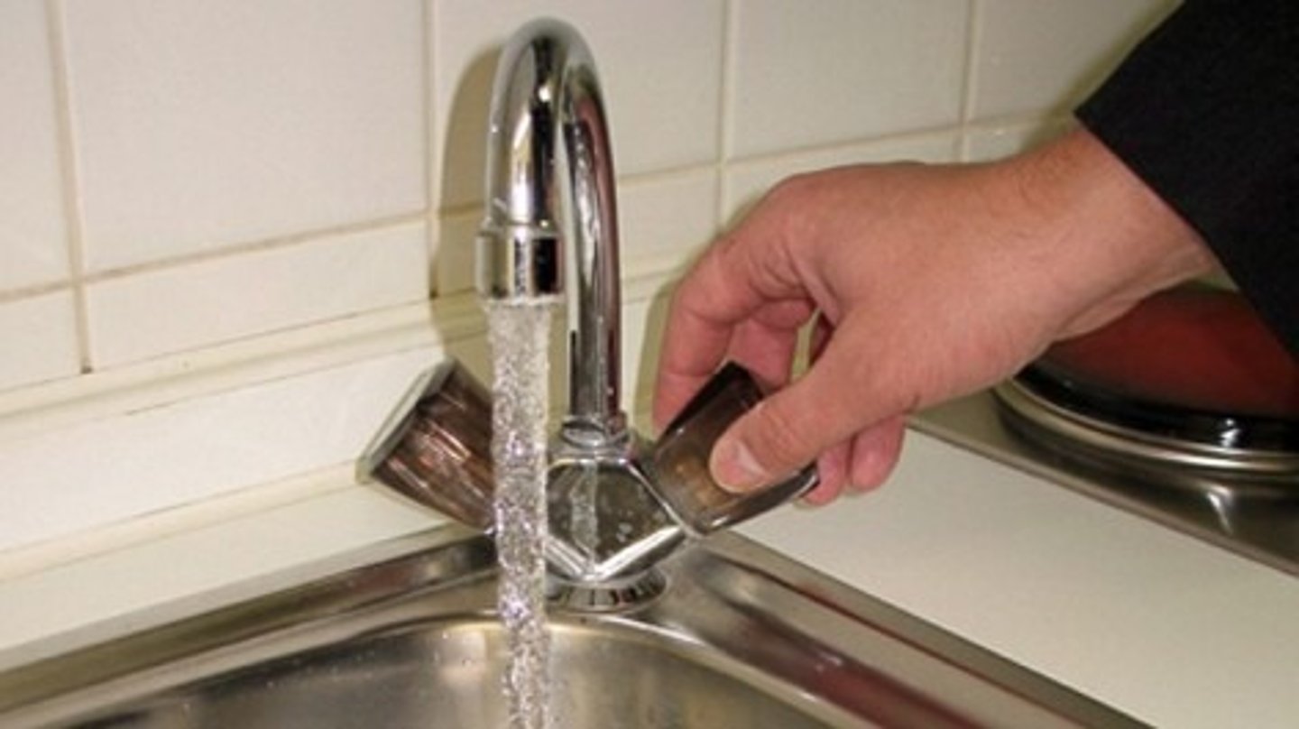 <p>to turn on the water</p>