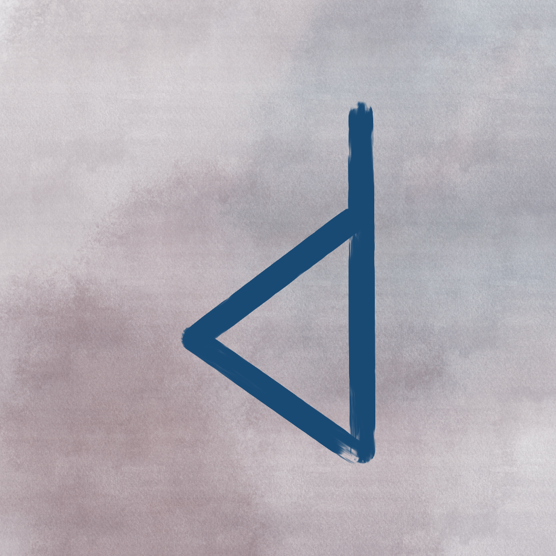 <p>Wunjo (Reversed)</p>