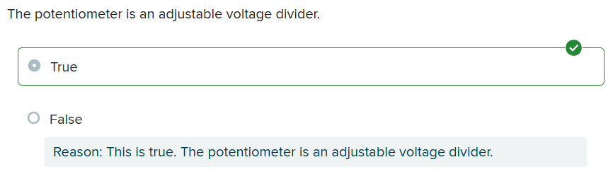 <p>True</p>