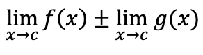 <p>separate limits and add</p>