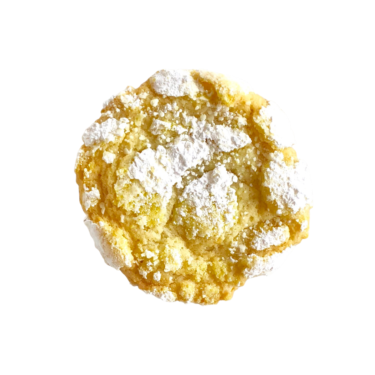<p><span>This cookie is made with fresh squeezed lemon juice and topped with rock sugar AND powdered sugar. It has a crunchy exterior and a soft, chewy interior.</span></p><p>(LEM)</p>