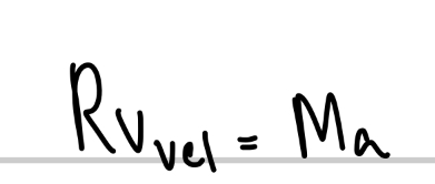 <p>In the absence of external forces, a rocket accelerates at an instantaneous rate which is</p><p></p><p>where R is the fuel consumption rate</p><p>M is the rocket’s instantaneous mass (including unexpended fuel)</p><p>v<sub>rel </sub>is the fuel’s exhaust speed relative to the rocket</p>