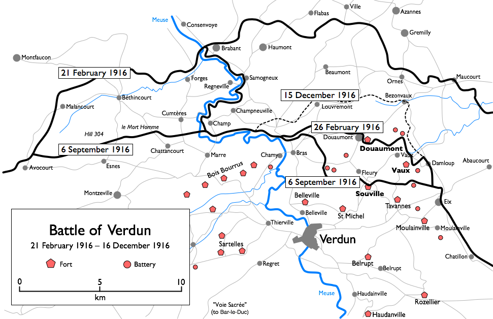 <p>Longest battle of WWI (1916). German goal was to “bleed France white.” Ultimately a French defensive victory, symbolizing national resolve and the horrors of attrition warfare.</p>