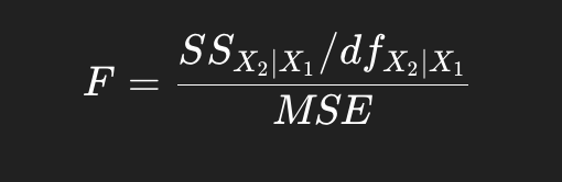 <p>3.5</p><p>MSE= SSresidual/dfResidual= 550/19= 28.95. </p><p>F=120/1/28.9=120/28.95=4.145. </p>