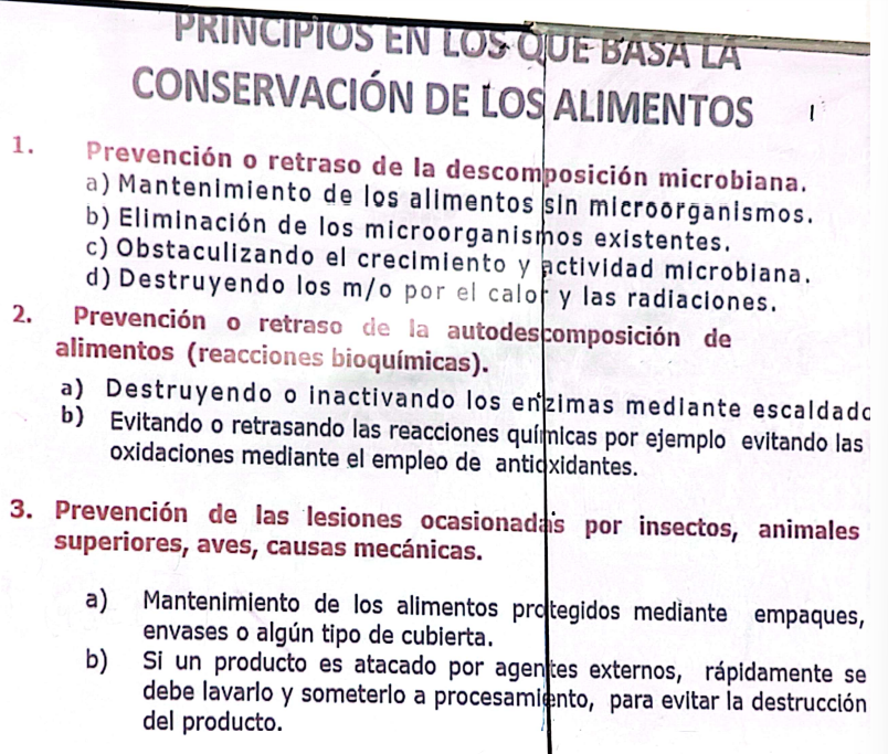 <p><strong><span style="color: red">5.Conservación de los alimentos por métodos químicos</span></strong></p><p>Principios en los que se basa la conservación de los alimentos</p>