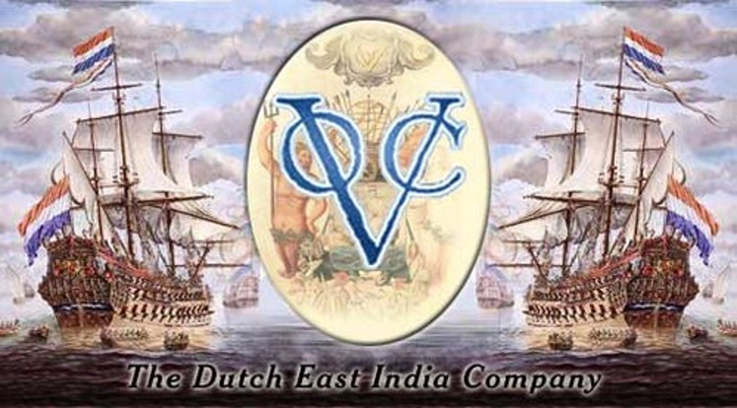 <p>Government-chartered joint-stock company that controlled the spice trade in the East Indies.</p>