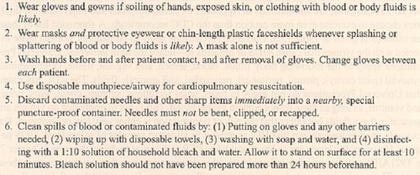 <p>Infection control practices in healthcare settings.</p>