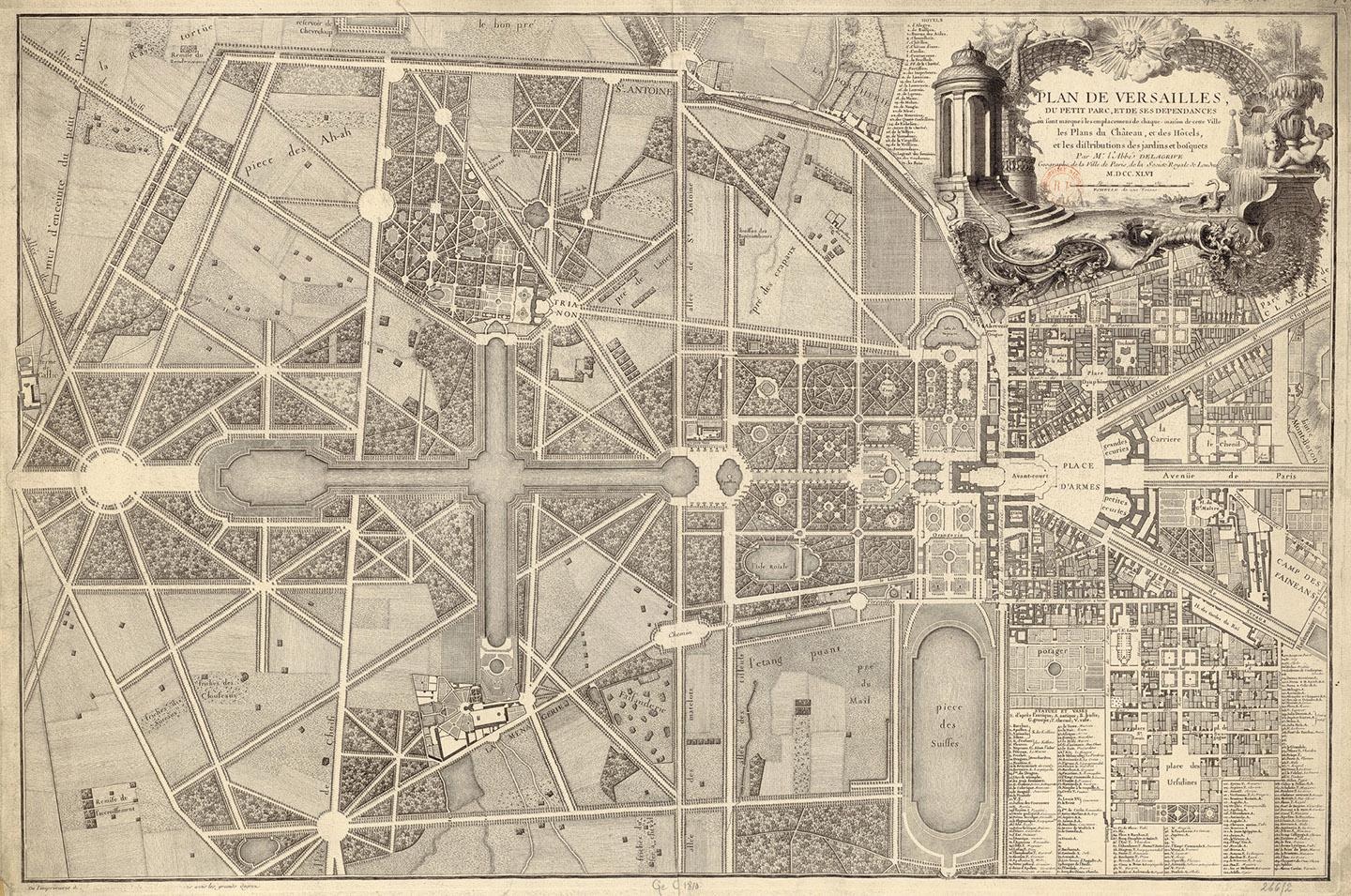 <p>Jean Delagrive, <em>Plan of Versailles</em></p>