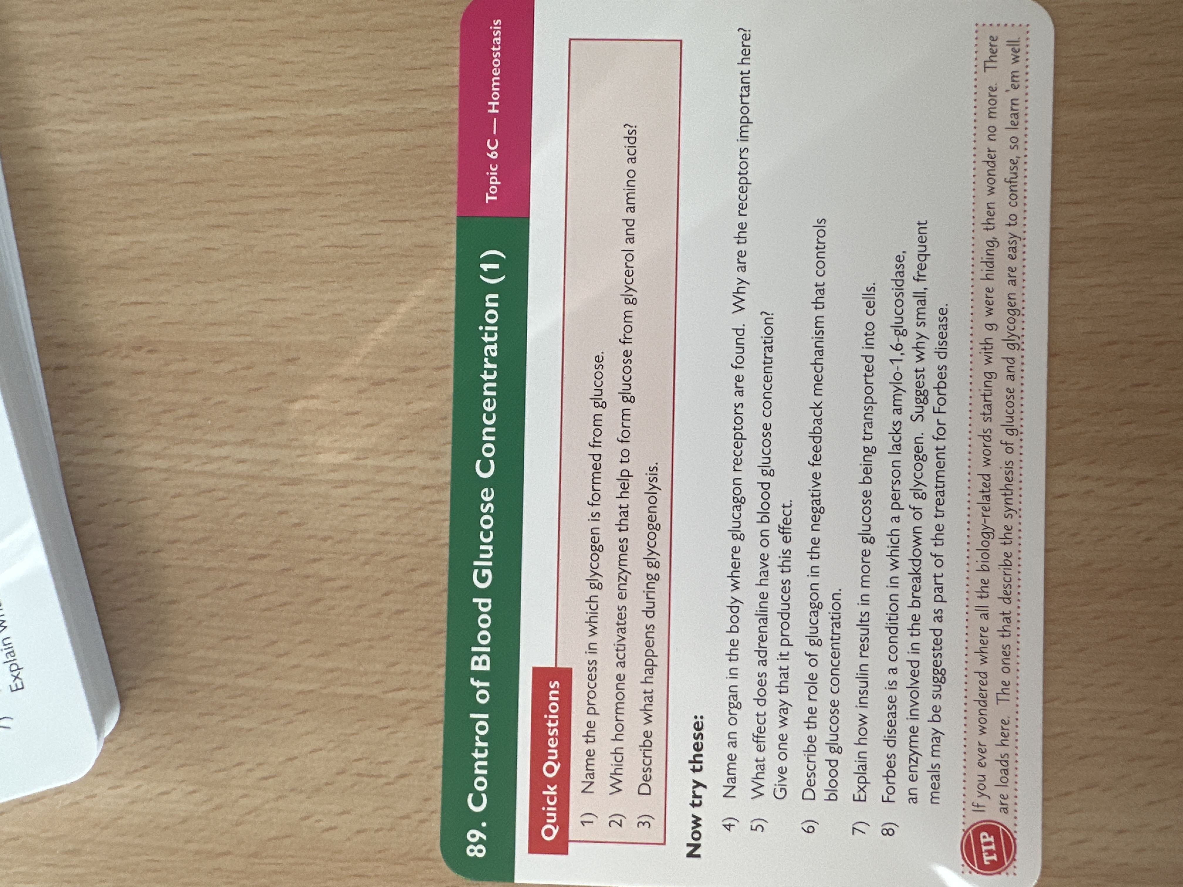 Blood glucose conc. control 