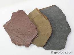 <p><span>fine grained rock composed of hardend mud, clay, or silt</span></p>