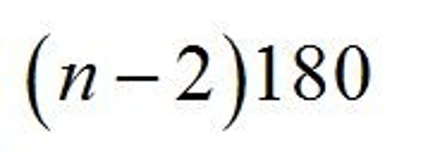 <p>The sum of the interior angle measures of any convex polygon is (n-2)180</p>