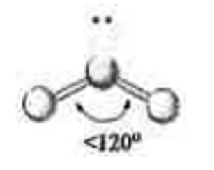 <p>3 electron groups</p><p>1 lone pair</p>