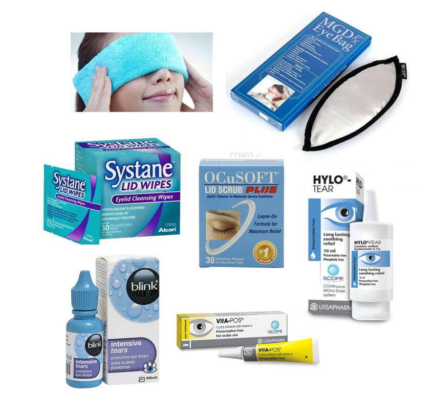 <p>All cases:<u> Lid hygiene</u></p><p></p><ul><li><p>needs to be <strong>daily + long term</strong></p></li><li><p><strong>warm compress</strong>, lid <strong>massage</strong> + clean/wipe</p></li><li><p>lid scrubs/ wipes , or washes/gels</p></li></ul><p></p><p><strong>clean flannel + warm water</strong> → hold on closed eyelids for <strong>2 mins</strong> so warming up secretions (MG)→ so flow better</p><p></p><p>eyelid margin massage → help blocked glands express + clean away debris</p><p></p>