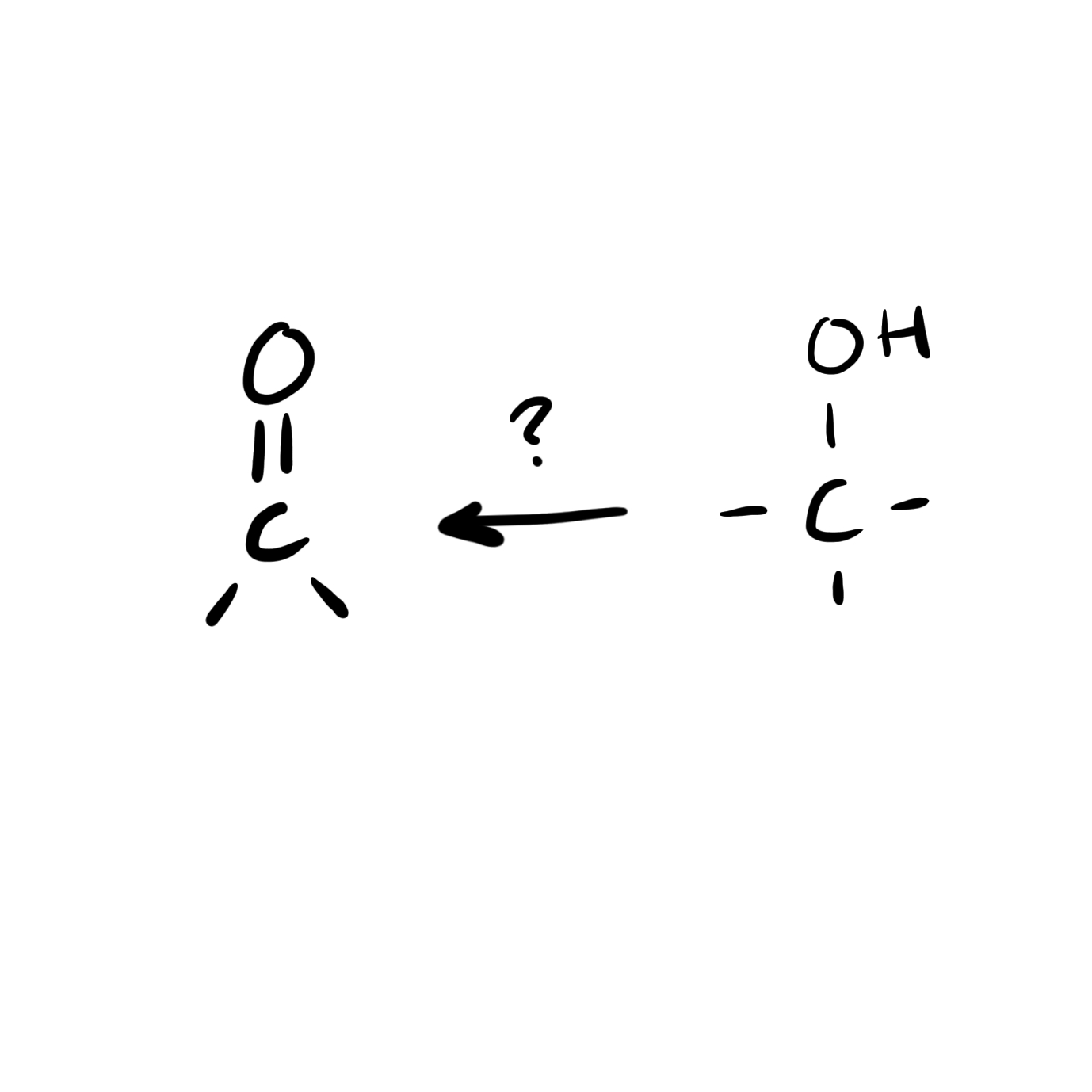 <p>Alcohol → Ketone/Aldehyde</p>