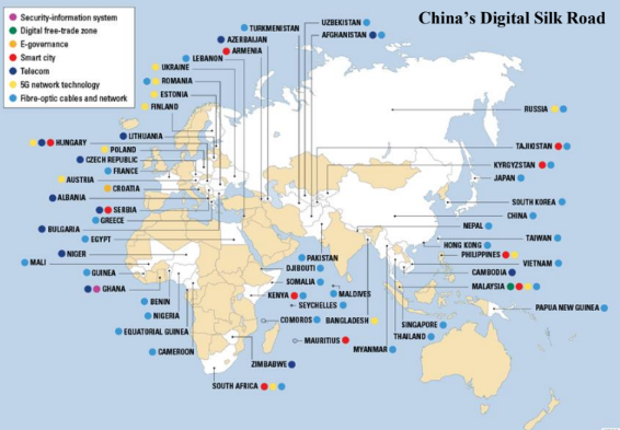 <p>the <strong>Digital Silk Road</strong> will provide China with long-term access to global _______ _______ networks as the infrastructure for future cyber operations.</p><p>(also creates <strong>foreign economic dependency</strong>)</p>