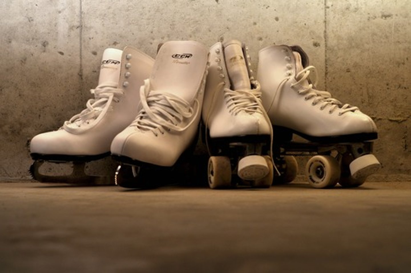 <p>roller skates/ice skates</p>