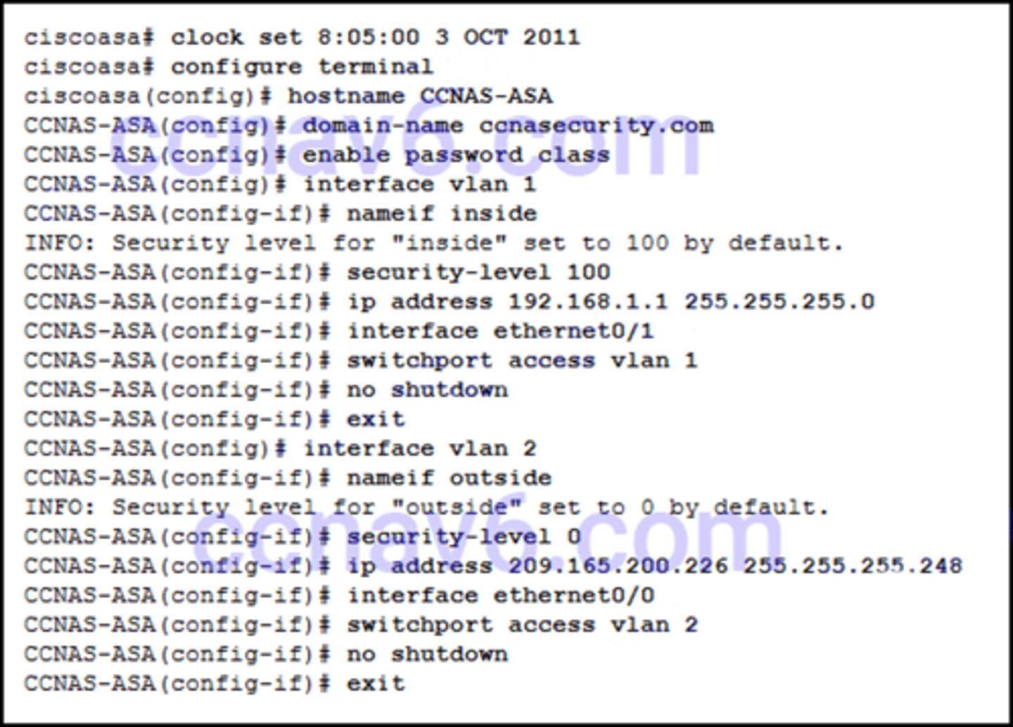 <p>Refer to the exhibit. Two types of VLAN interfaces were configured on an ASA 5505 with a Base license. The administrator wants to configure a third VLAN interface with limited functionality. Which action should be taken by the administrator to configure the third interface?</p>