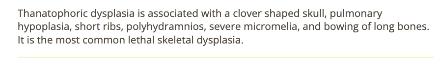 <p>d) thanatophoric dysplasia</p>