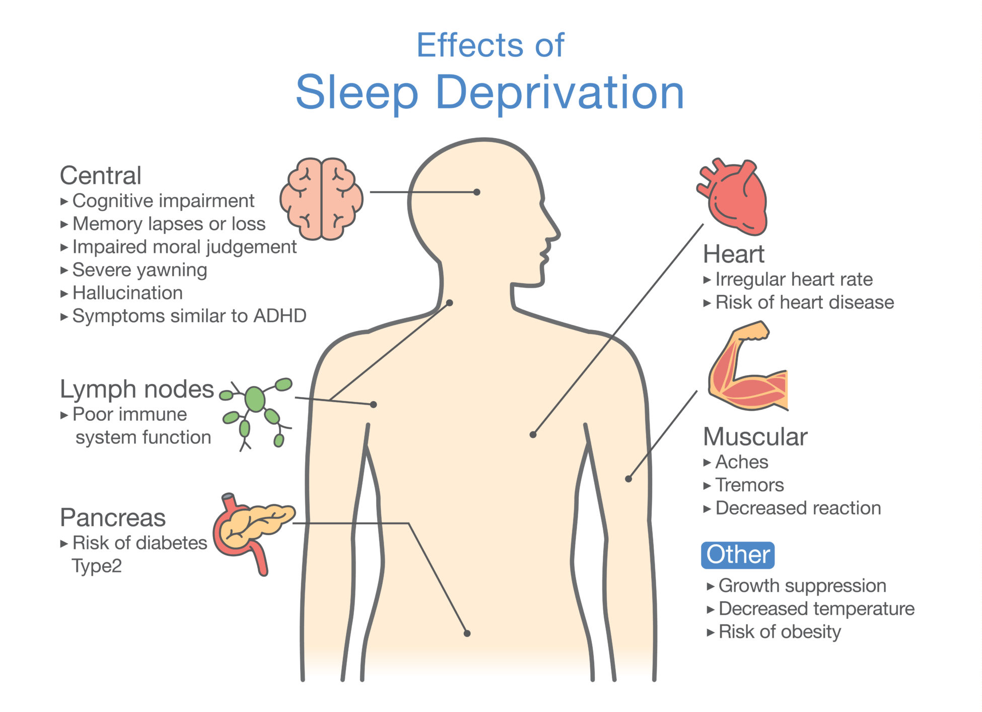 <p>Increased risk of heart disease and diabetes.</p><p>◦ Reproductive challenges </p><p>◦ Increased mortality</p><p> ◦ Metabolic syndrome</p><p> ◦ Developmental disorders&nbsp;</p>