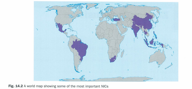 <p>newly-industrialised country, upper middle income countries that have been undergoing rapid economic growth, especially in terms of export-oriented manufacturing industry</p>