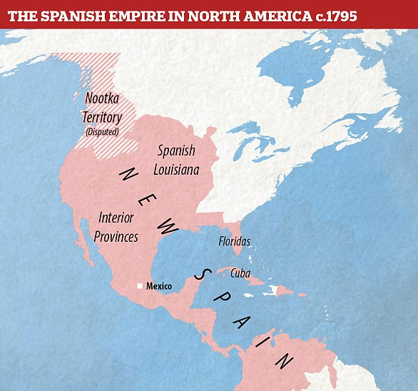 <ul><li><p>Sought wealth and power through natural resources (gold)</p></li><li><p>St Augustine, the first permanent European settlement in North America in <strong>1565</strong> (Florida)</p></li><li><p>Kept exploring and conquering North America, establishing New Mexico</p></li><li><p>Wanted to convert as many natives as possible to Christianity but were brutal to them</p></li></ul><p></p>
