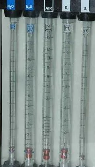 <p>The tubes of the flowmeter</p>