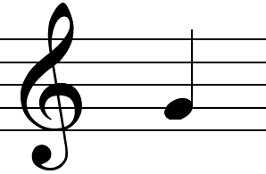 <p>the sign on the staff for second line G</p>
