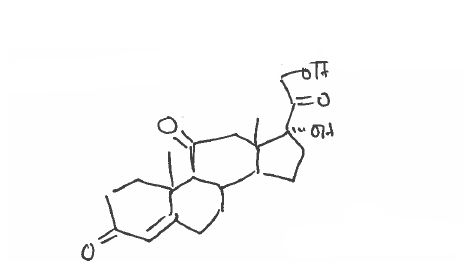 <p>anti inflammatory steroid; can develop allergy</p>