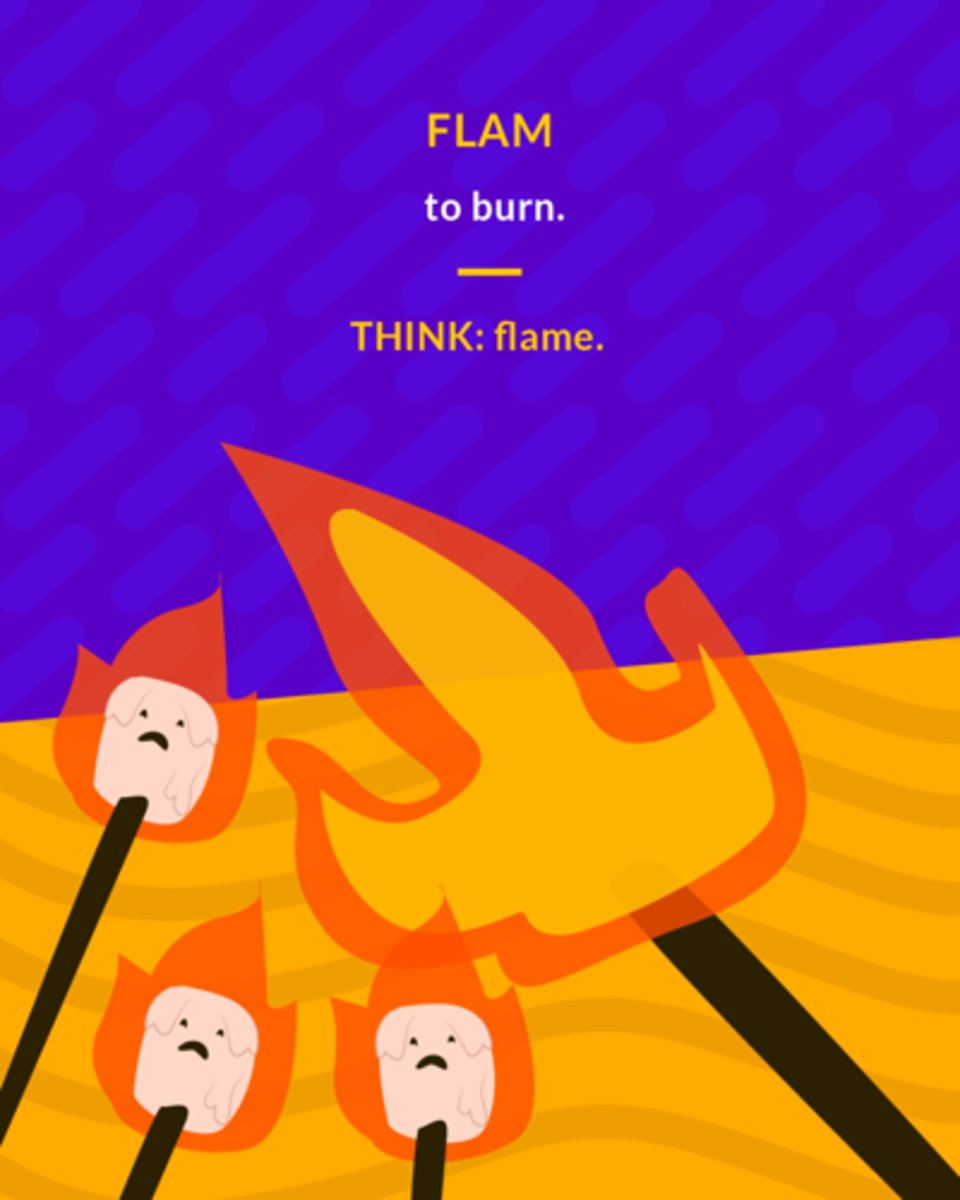 <p>to burn</p>