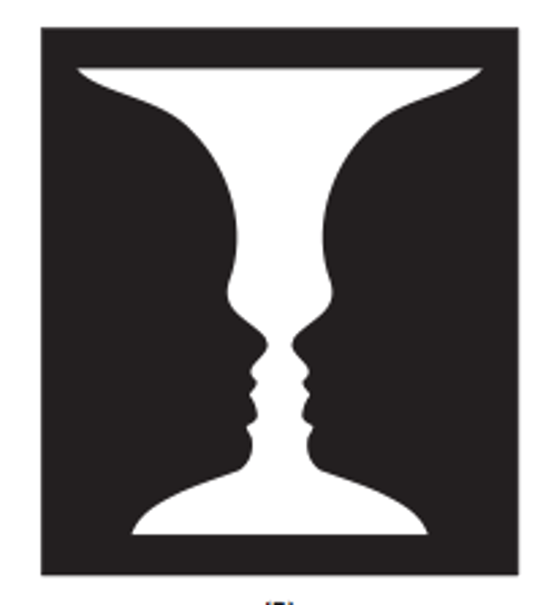 <p>a human's ability to visually differentiate between an object and its background</p>