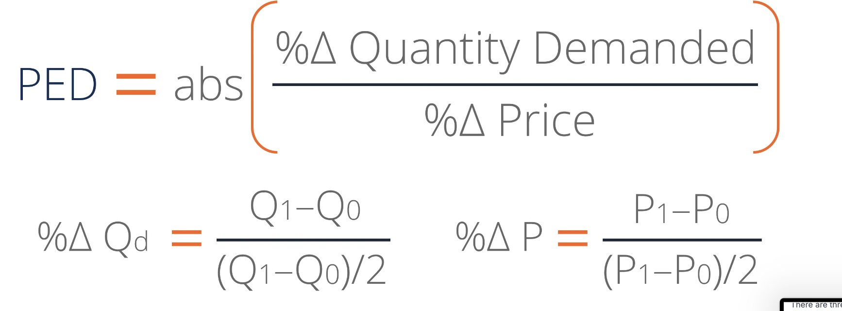 <p>Percentage change in Quantity Demanded by the Percentage change in Price</p>