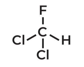 <p>IUPAC Name →</p><p>AKA <strong>FREON R-21</strong></p>