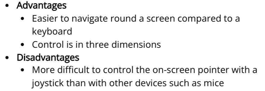 <p>By gripping the stick, a pointer on the screen can be controlled (video games)</p>