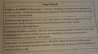 Applicants for the fourth job of the Help Wanted ad in Table 12-1, "Supervisor," could qualify if they were _______.