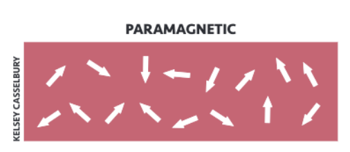 <p> Electron spins are randomly oriented</p>