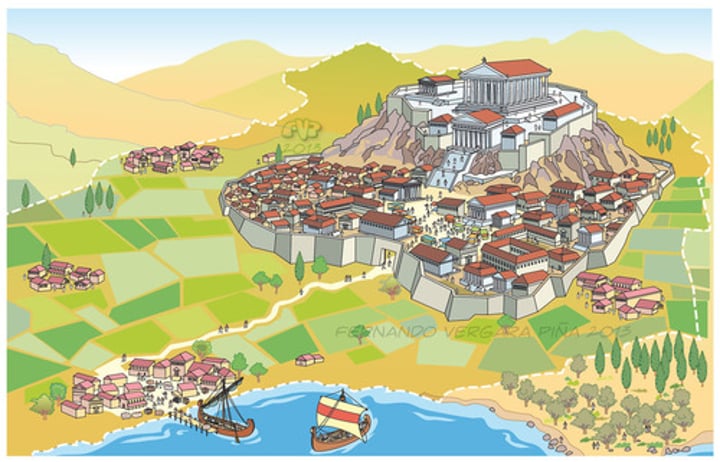 <p>an ancient Greece city-state, such as Athens, Sparta, Corinth, and many others</p>